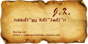 Jobbágy Kálmán névjegykártya